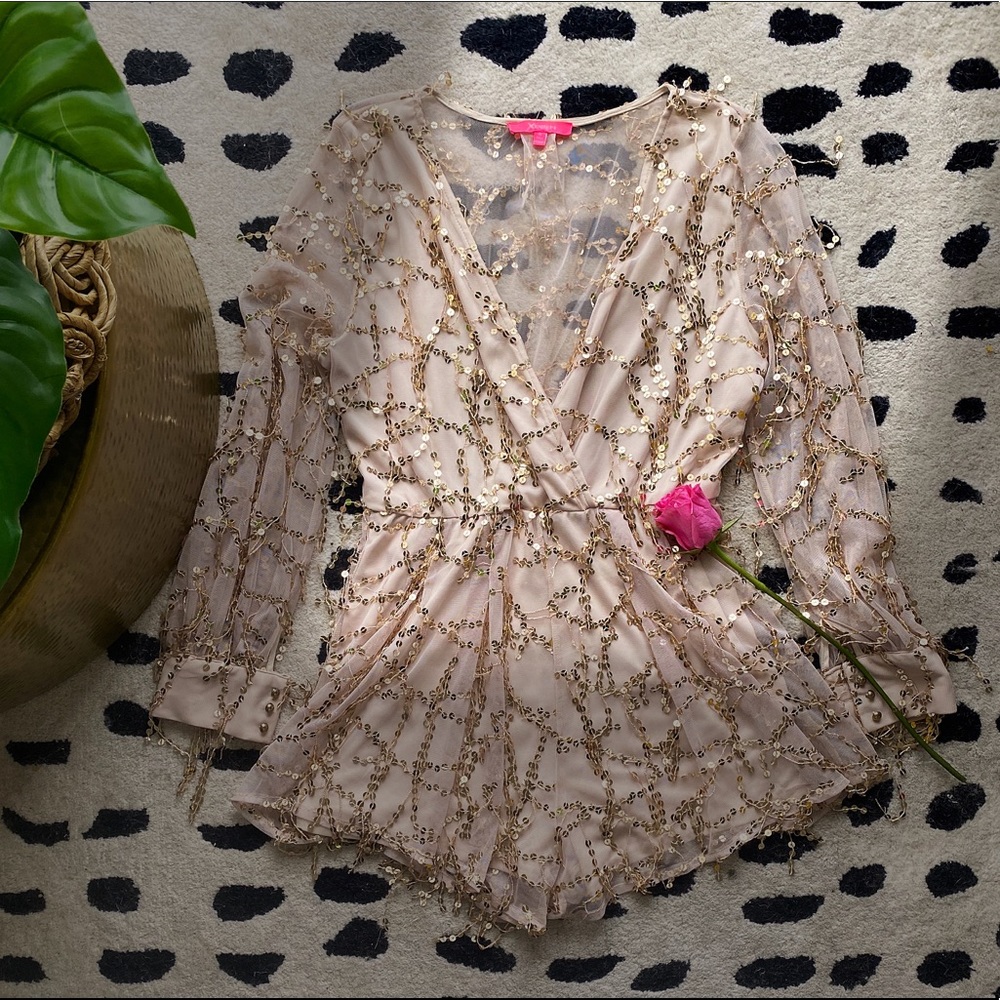 Dripping Sequence Romper